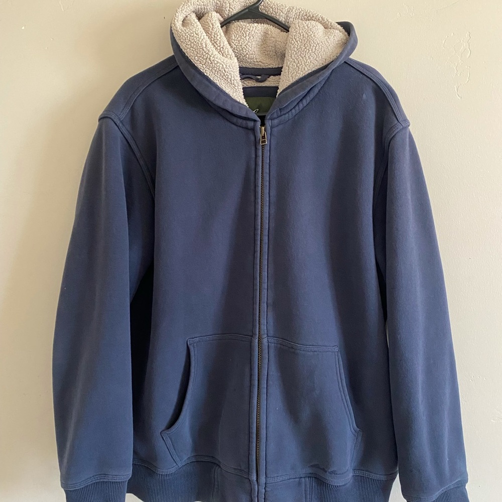 Eddie Bauer, Navy dark Blue sweater jacket XL